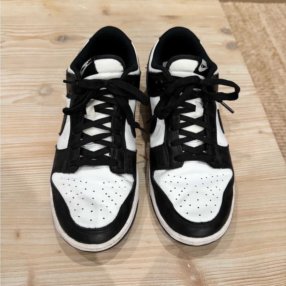 Black and white Nike dunks. Size women’s 10.5